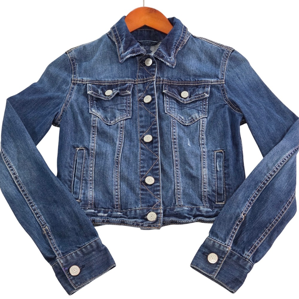 Aeropostale Denim Jean‎ Jacket Women's Small S Blue Casual Button Front